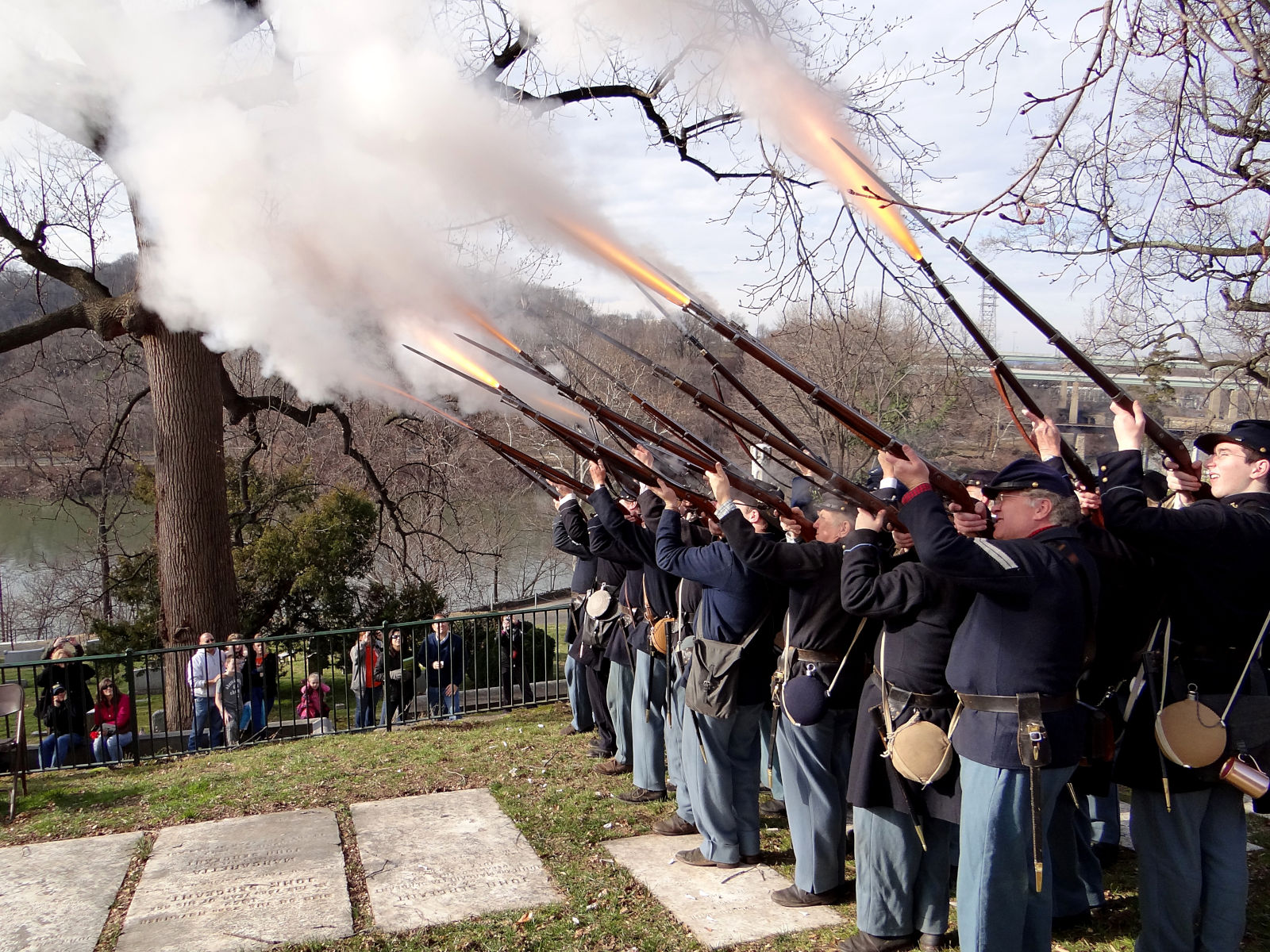 21 gun salute at General Meade Ceremony on December 31, 2011